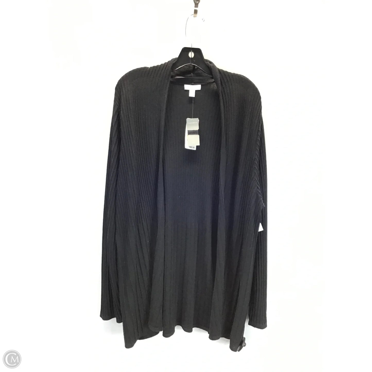 Cardigan By Charter Club In Black, Size: 2x
