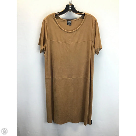 Dress Casual Midi By Cal Style In Brown, Size: L