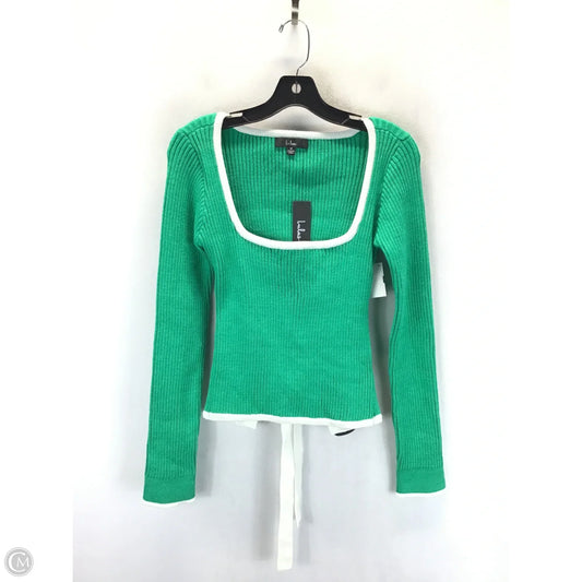 Sweater By Lulus In Green & White, Size: M