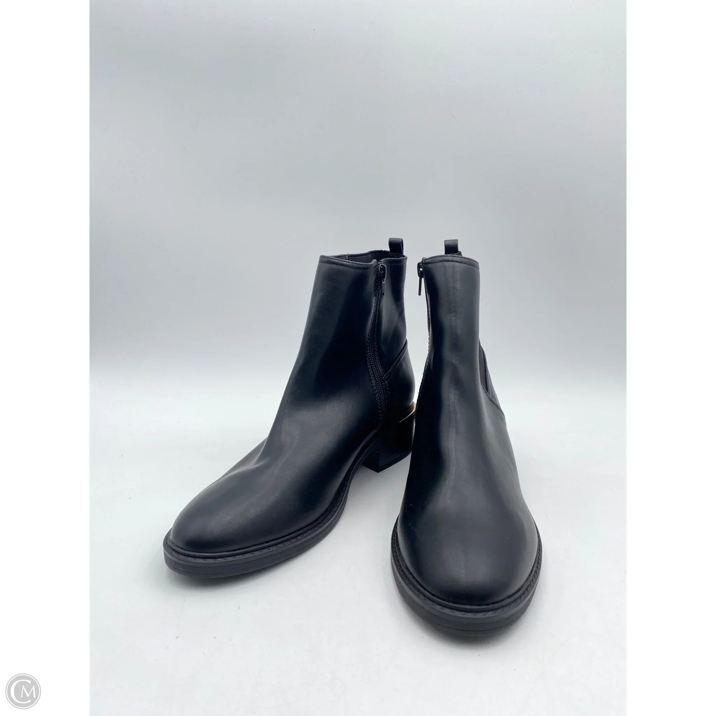 Boots Ankle Flats By Clothes Mentor In Black, Size: 10