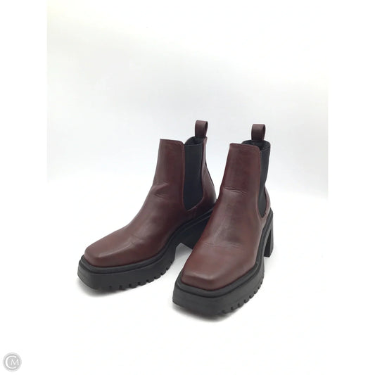 Boots Ankle Heels By Madden Girl In Brown, Size: 9