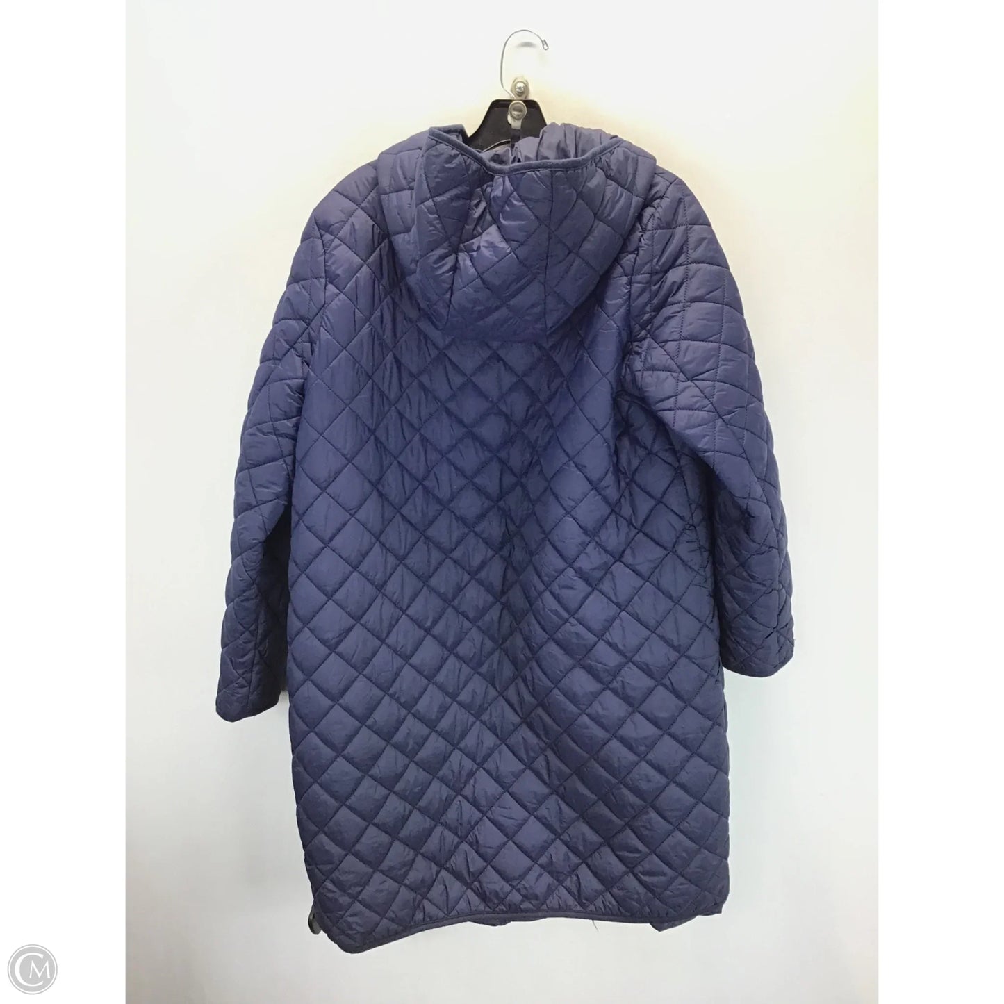 Coat Puffer & Quilted By Ellen Tracy In Blue, Size: L