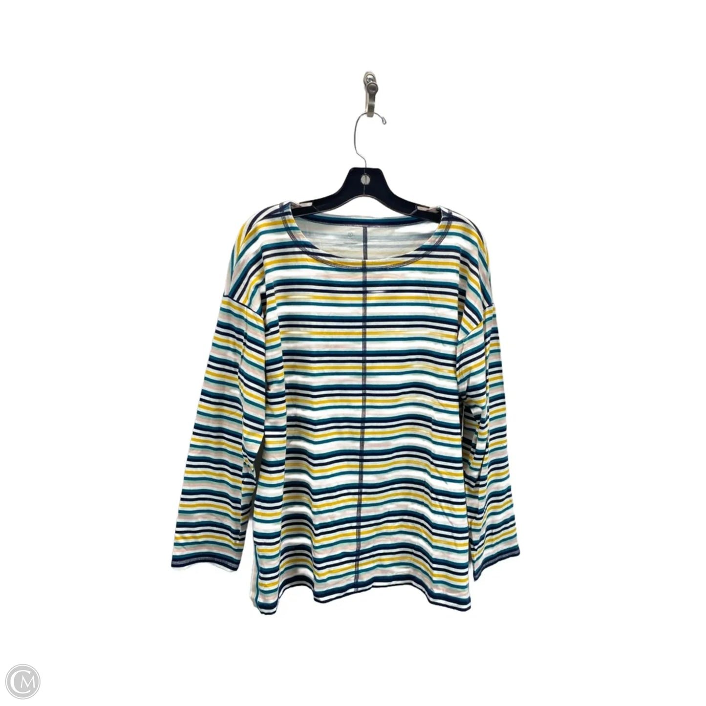Top Long Sleeve By Talbots In Striped Pattern, Size: Xl
