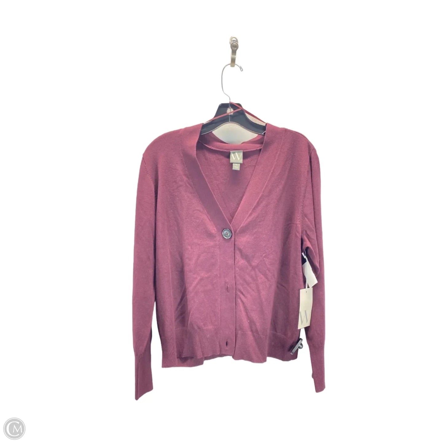 Cardigan By Worthington In Maroon, Size: Xl