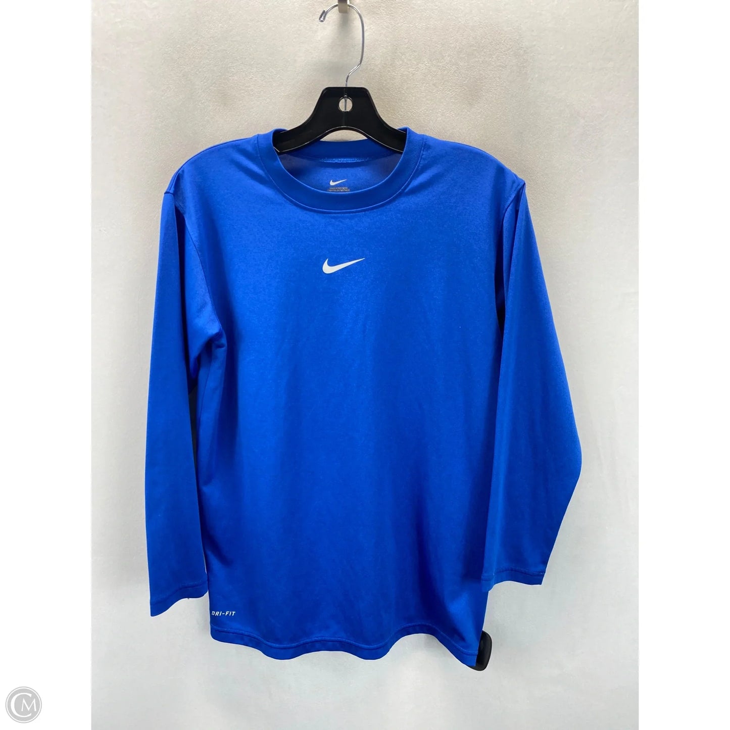 Athletic Top Long Sleeve Crewneck By Nike Apparel In Blue, Size: L