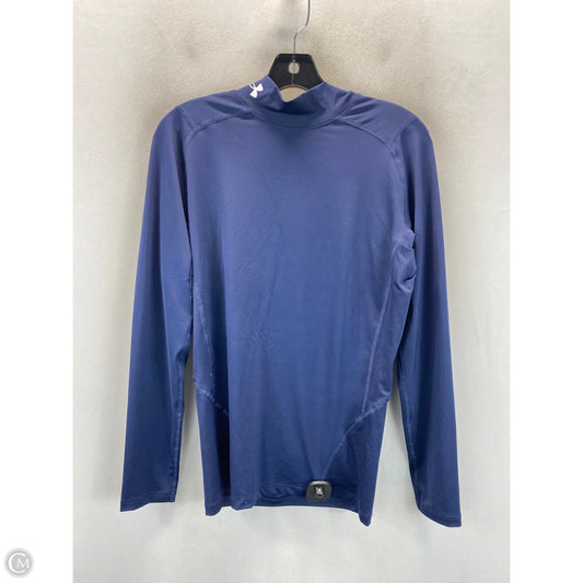 Athletic Top Long Sleeve Crewneck By Under Armour In Blue, Size: L