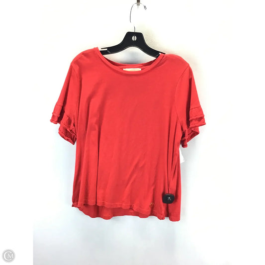 Top Short Sleeve Basic By Michael Kors In Red, Size: Xl