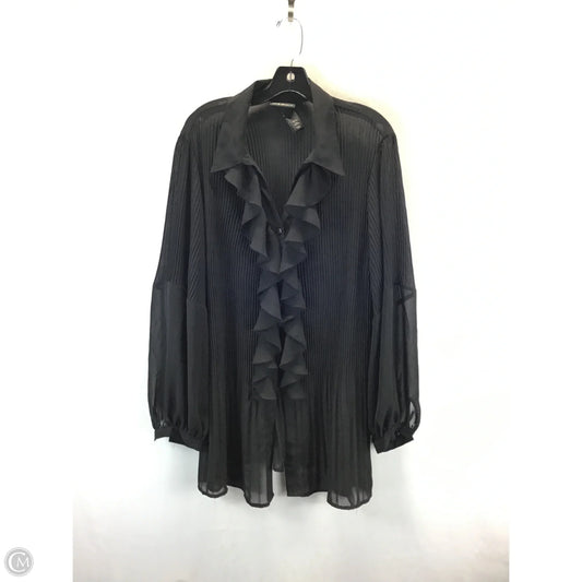 Tunic Long Sleeve By Lane Bryant In Black, Size: 1x