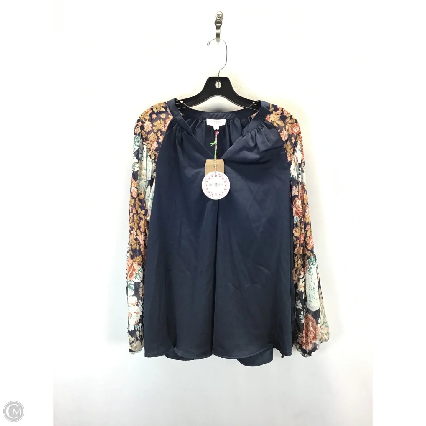 Top Long Sleeve By Umgee In Navy, Size: M
