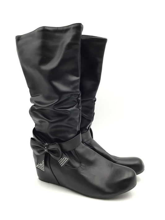 Boots Knee Flats By Clothes Mentor In Black, Size: 9.5