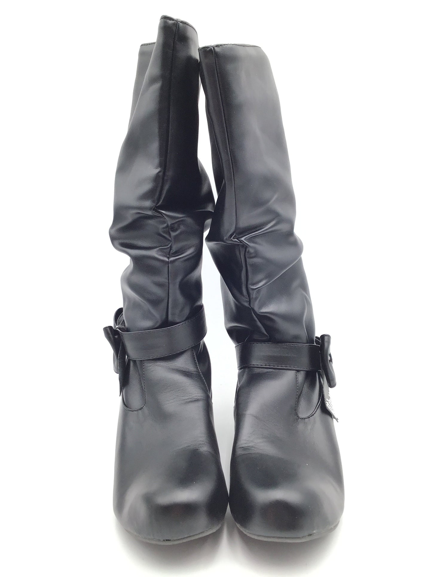 Boots Knee Flats By Clothes Mentor In Black, Size: 9.5