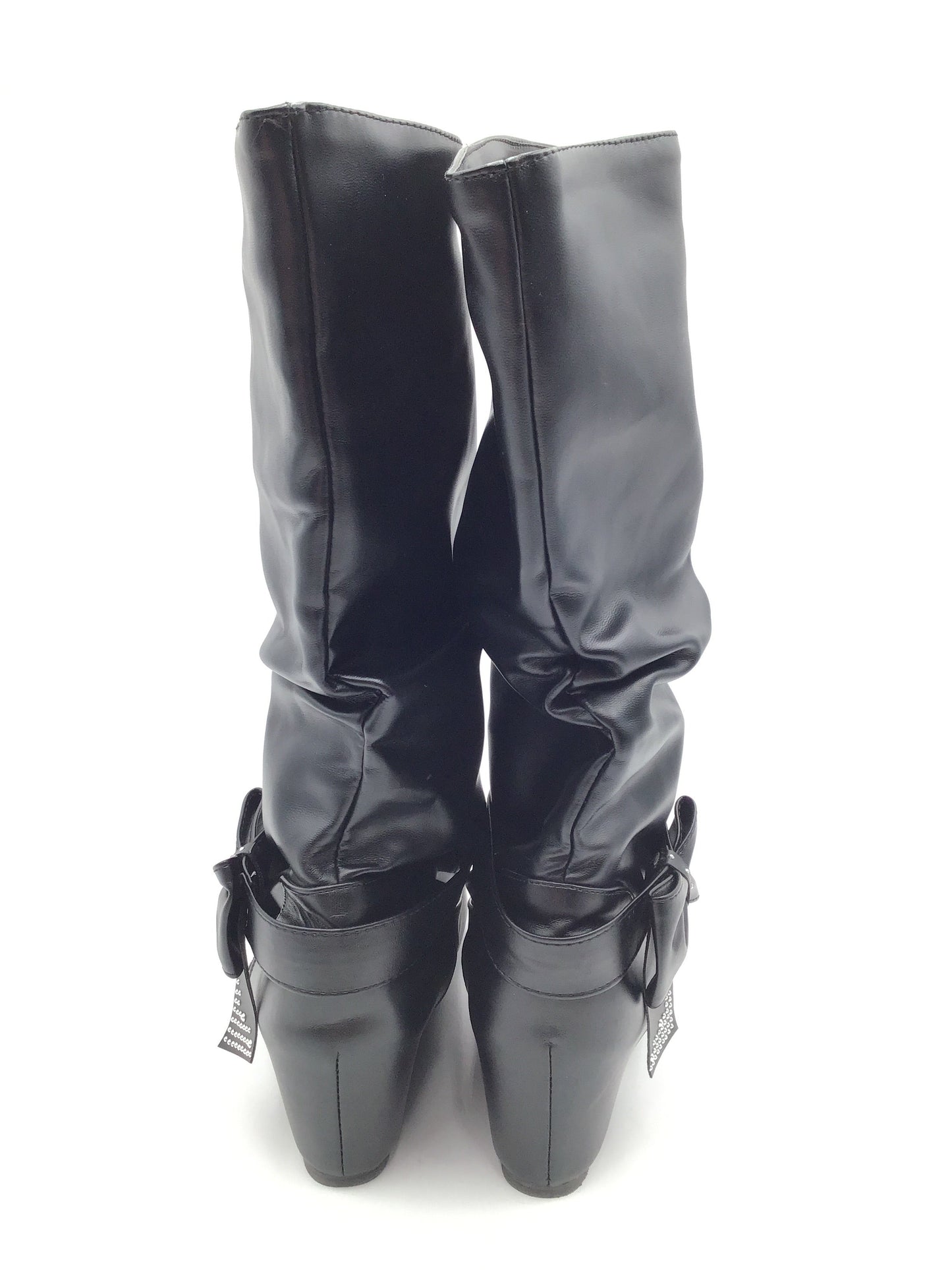 Boots Knee Flats By Clothes Mentor In Black, Size: 9.5