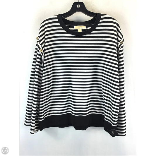 Top Long Sleeve Designer By Michael Kors In Striped Pattern, Size: Xl