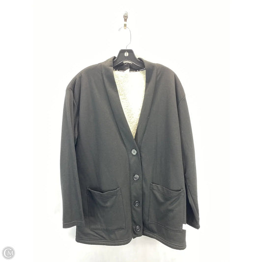 Cardigan By Clothes Mentor In Black & Cream, Size: Xl