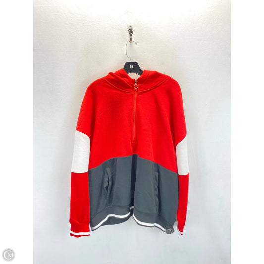 Athletic Jacket By Clothes Mentor In Black & Red, Size: 3x