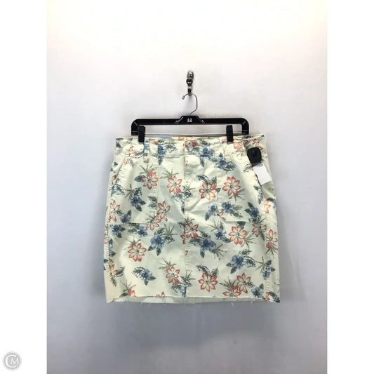 Skirt Midi By Seven 7 In Floral Print, Size: 12