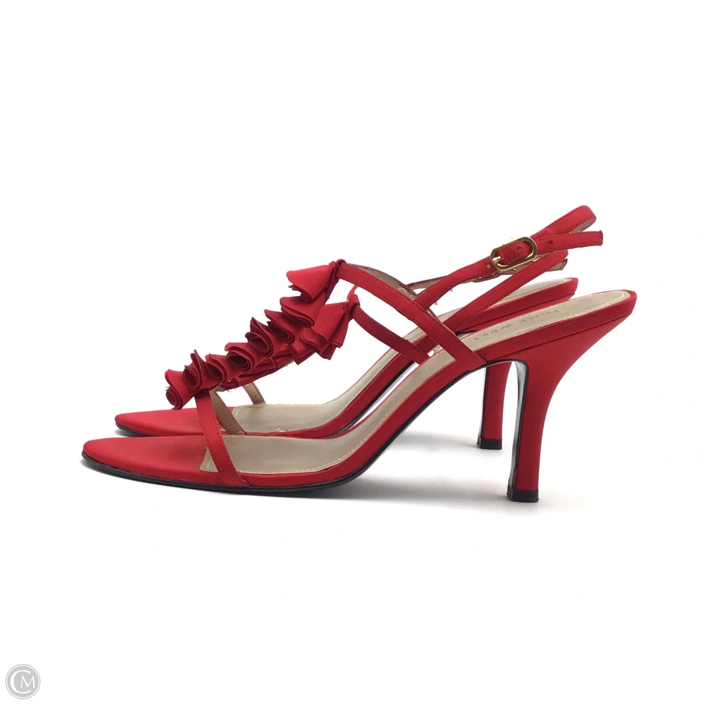 Sandals Heels Stiletto By Nine West In Red, Size: 8
