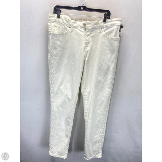 Jeans Skinny By Levis In White Denim, Size: 18