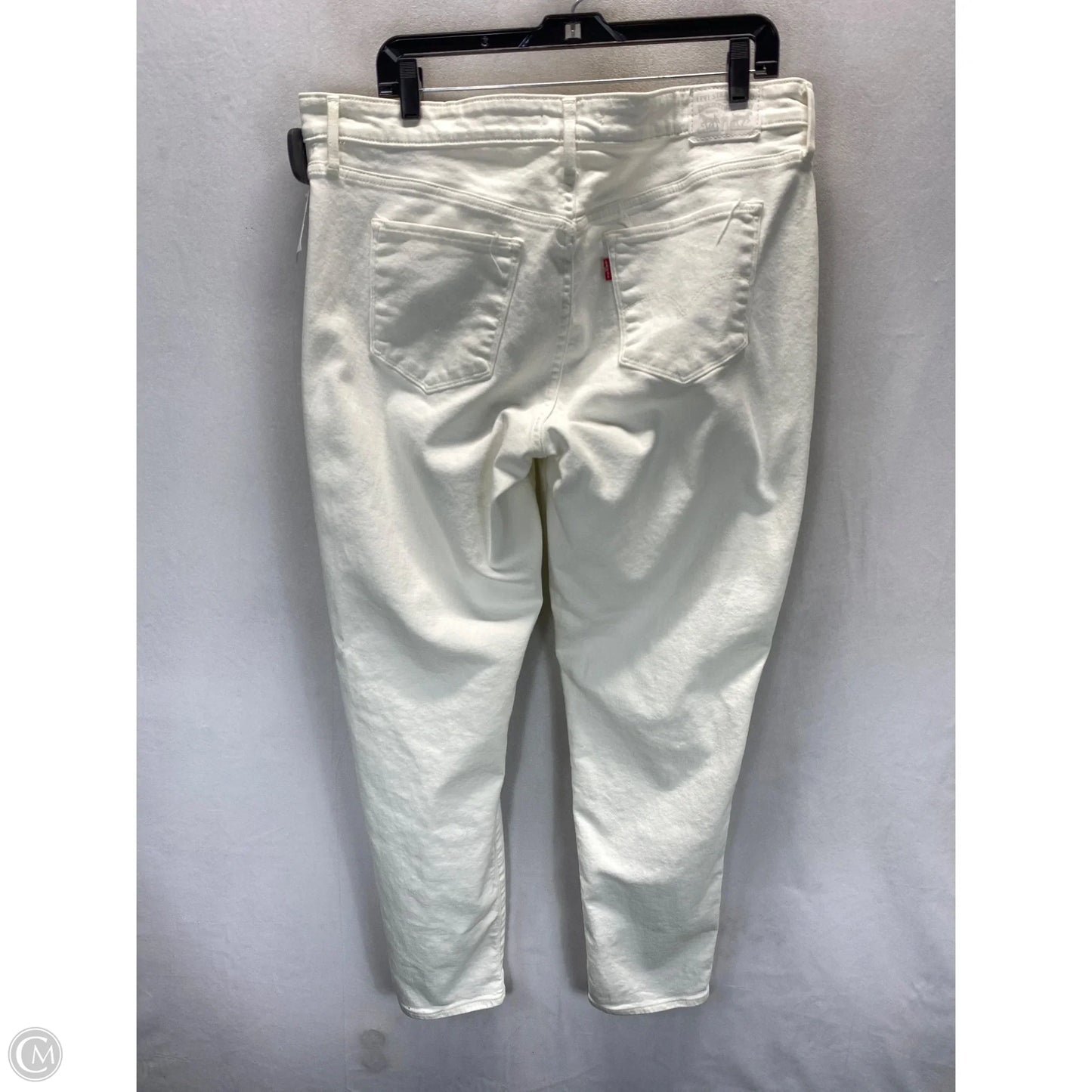 Jeans Skinny By Levis In White Denim, Size: 18