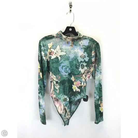 Bodysuit By Clothes Mentor In Floral Print, Size: M