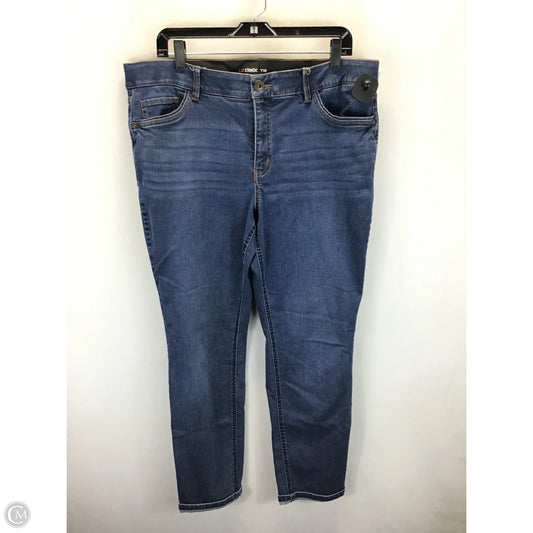 Jeans Cropped By Liz Claiborne In Blue Denim, Size: 16