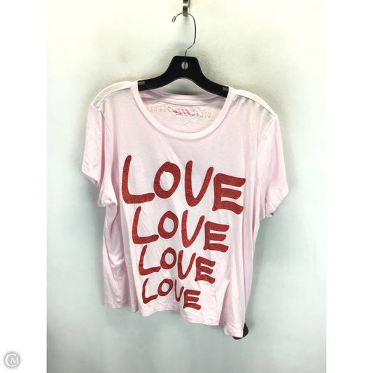 Top Short Sleeve Basic By Victorias Secret In Pink, Size: Xl