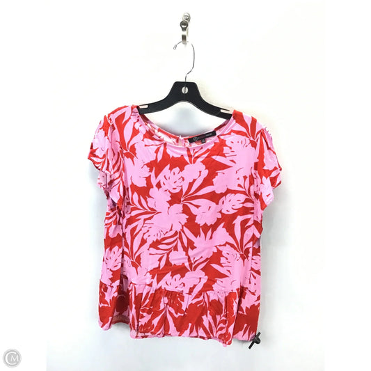 Top Short Sleeve By Clothes Mentor In Tropical Print, Size: M