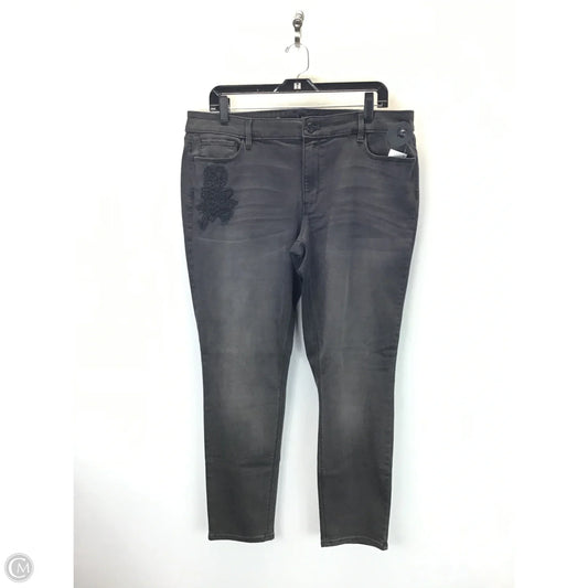 Jeans Skinny By White House Black Market In Black Denim, Size: 14