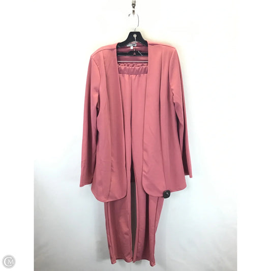 Pants Suit 2pc By Fashion Nova In Red, Size: 2x