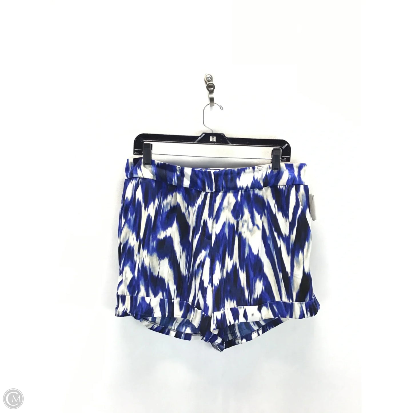 Shorts By Eva Mendes In Blue & Cream, Size: 12