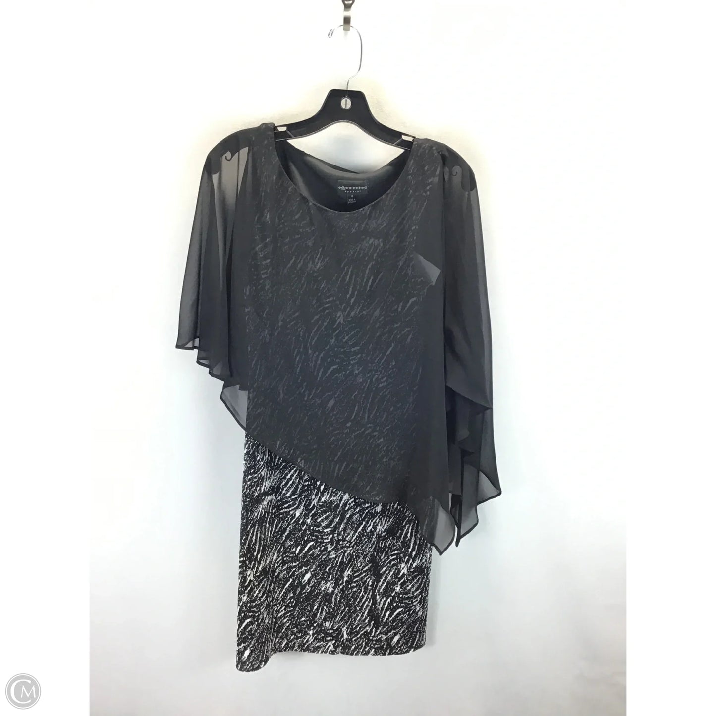 Dress Casual Midi By Connected Apparel In Black & White, Size: S