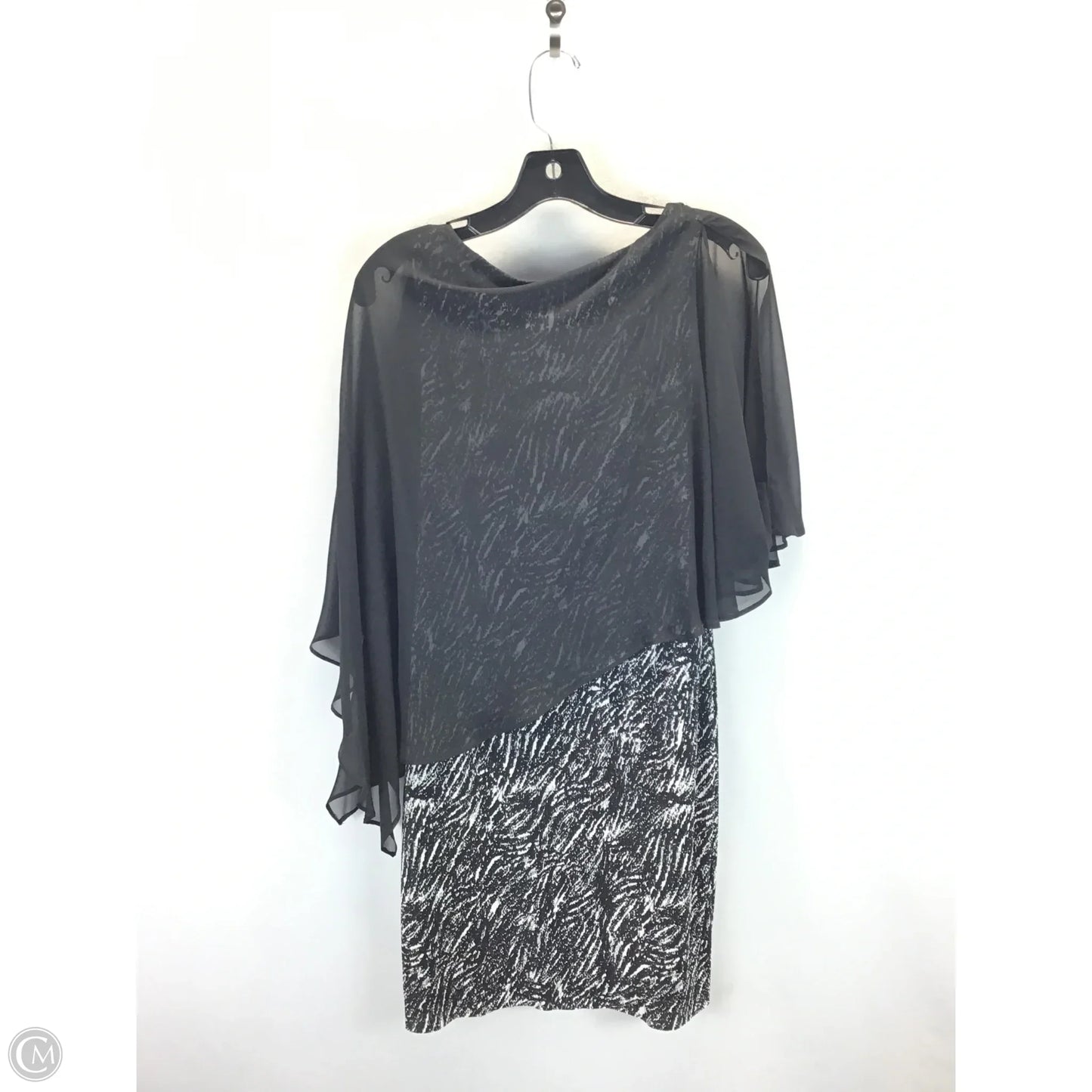 Dress Casual Midi By Connected Apparel In Black & White, Size: S