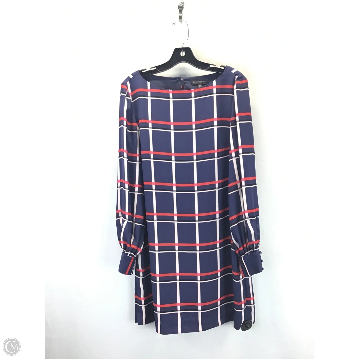 Dress Work By Banana Republic In Blue Red & White, Size: M