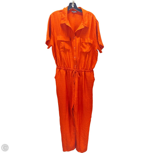 Jumpsuit By Fashion Nova In Orange, Size: 1x