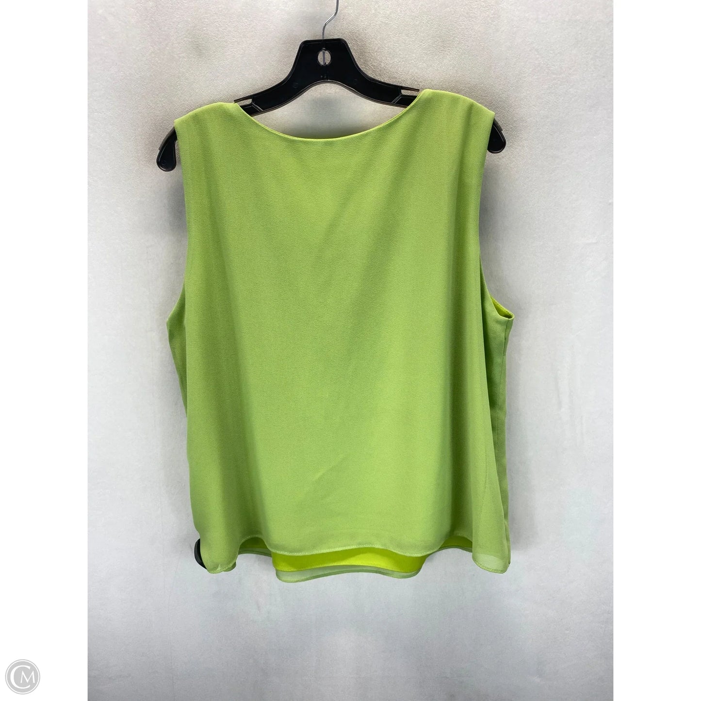 Top Sleeveless Basic By Clothes Mentor In Green, Size: 1x