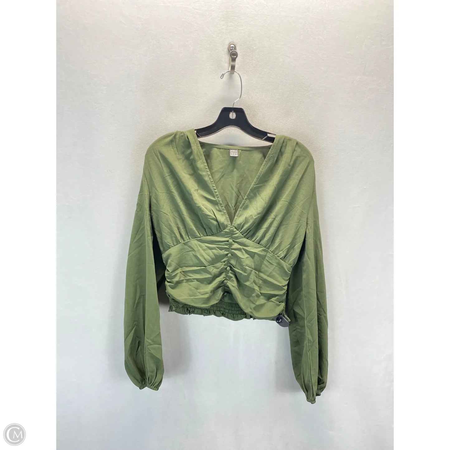 Top Long Sleeve By Shein In Green, Size: S