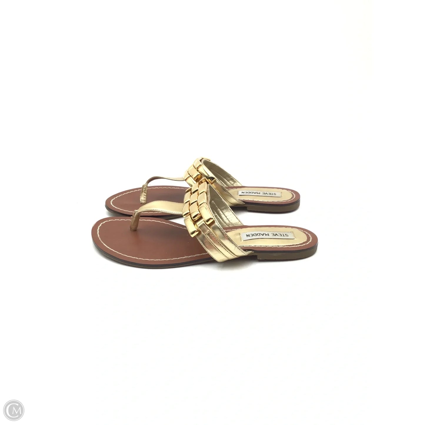 Sandals Flats By Steve Madden In Gold, Size: 7