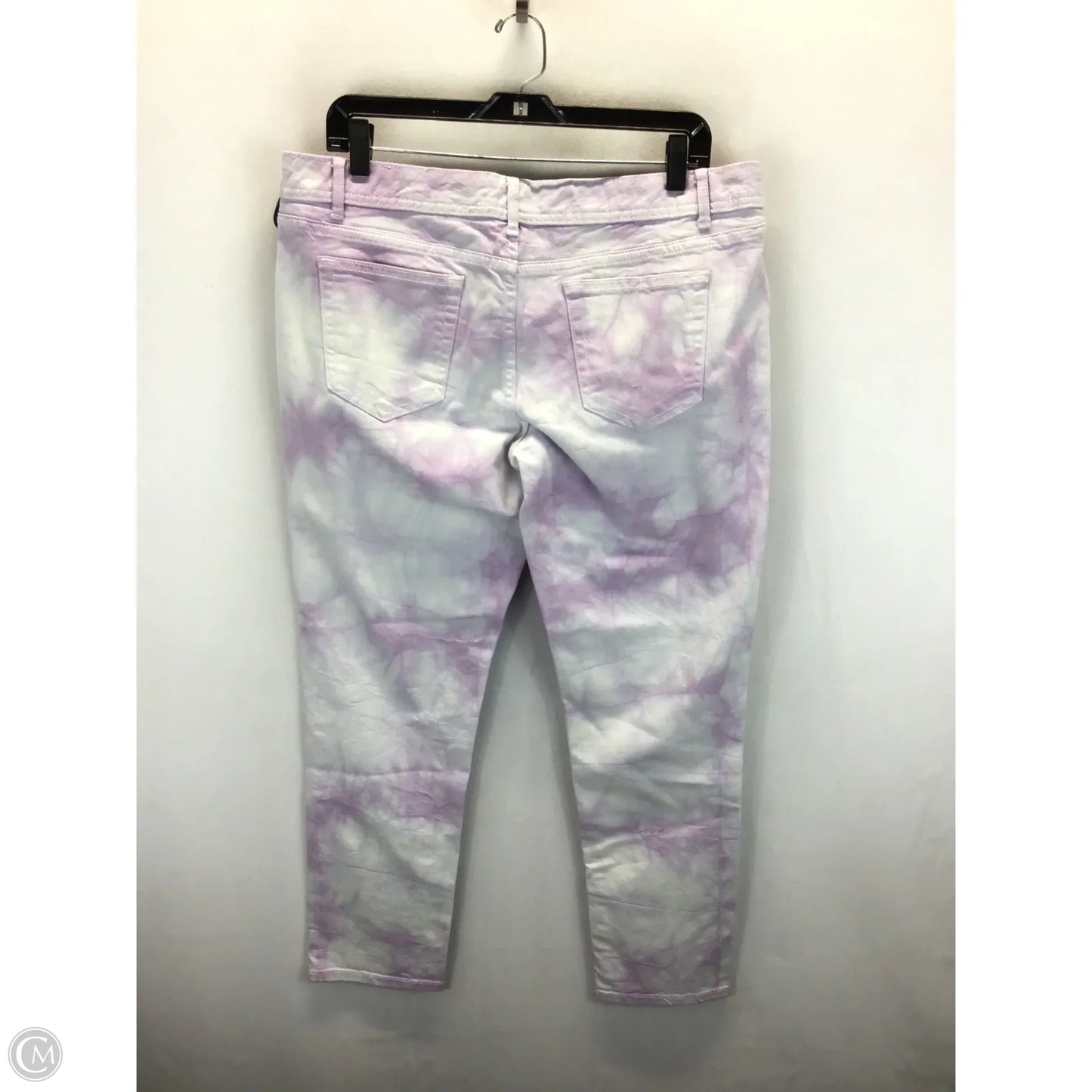 Jeans Skinny By Mossimo In Purple & White, Size: 14