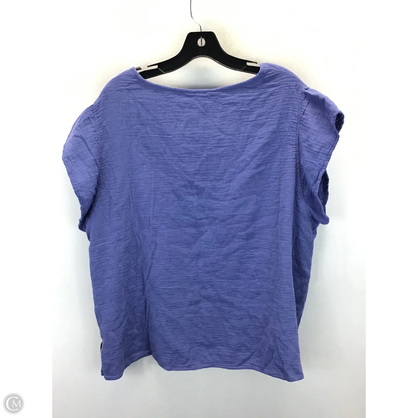 Top Sleeveless Basic By Three Dots In Blue, Size: 2x