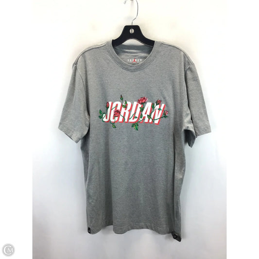 Top Short Sleeve Luxury Designer By Jordan In Grey, Size: L
