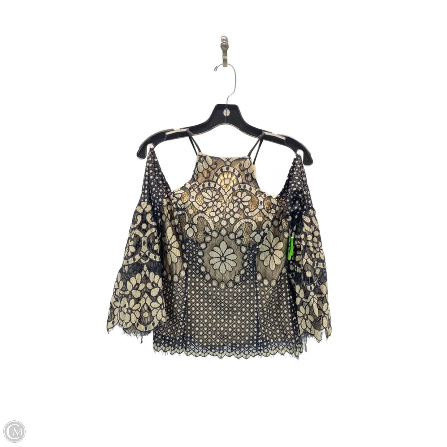 Top Long Sleeve By Venus In Black & Brown, Size: 6