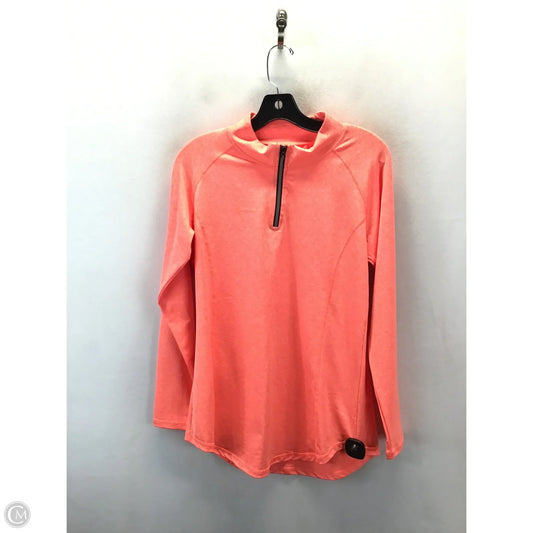 Athletic Top Long Sleeve Collar By Clothes Mentor In Orange, Size: Xl