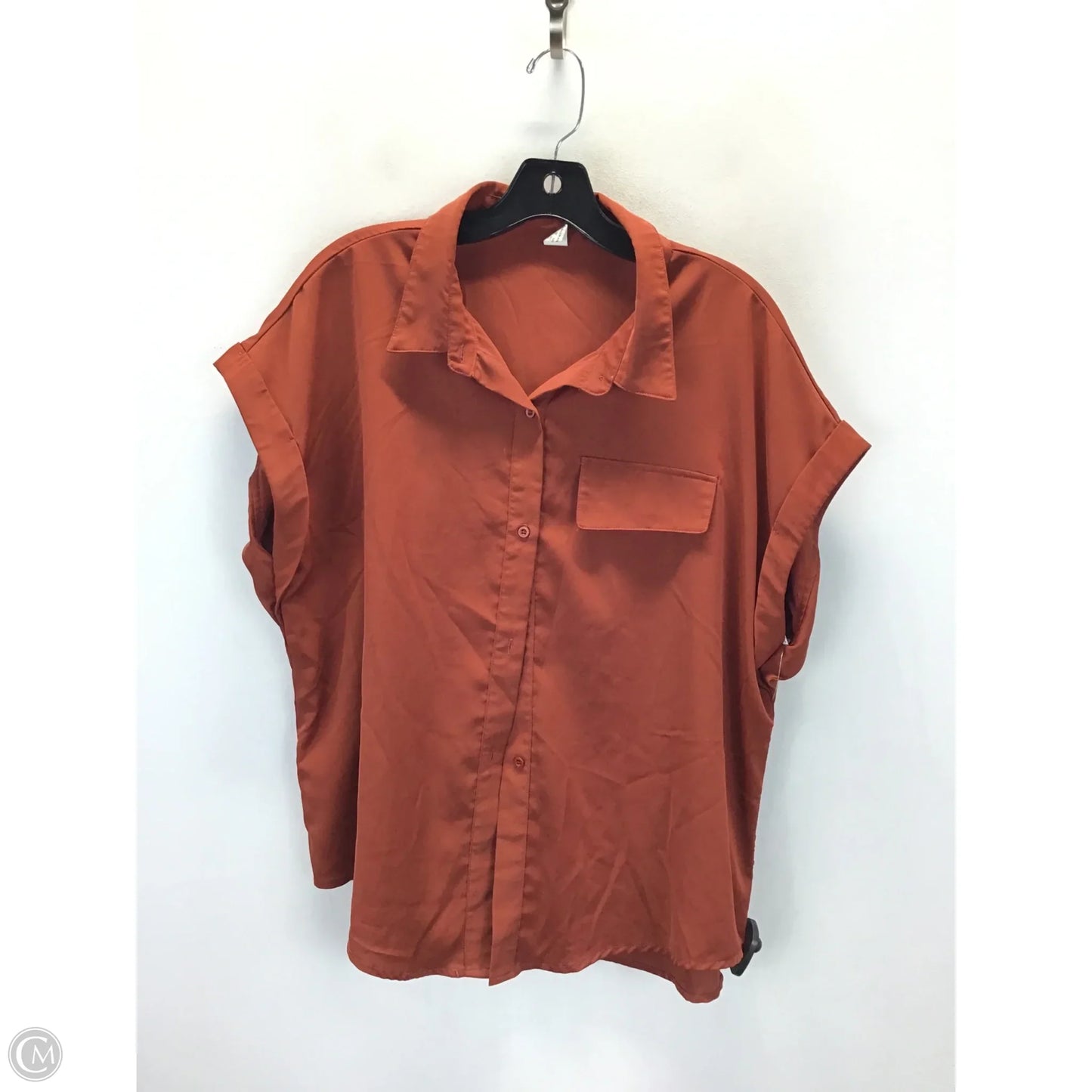 Top Short Sleeve By Clothes Mentor In Orange, Size: Xl