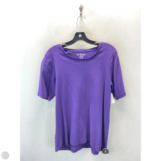 Top Short Sleeve By Chicos In Purple, Size: 2