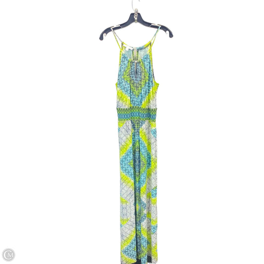 Dress Casual Maxi By London Times In Blue & Green, Size: 10