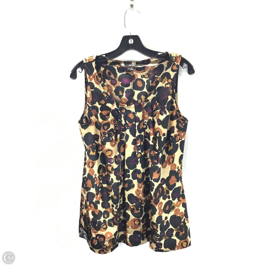 Top Sleeveless By Apt 9 In Black & Orange, Size: M