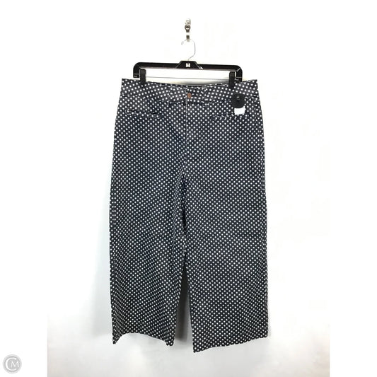 Pants Cropped By Venus In Blue & White, Size: 16