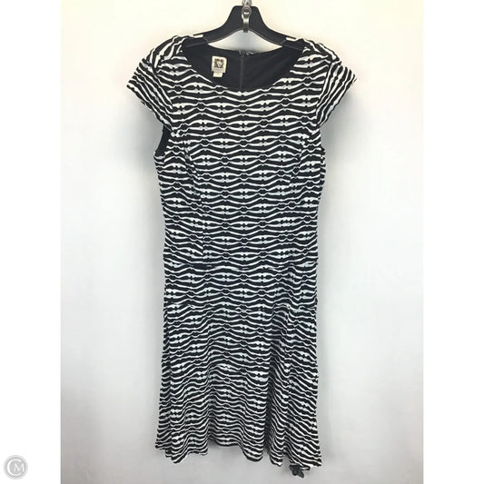 Dress Casual Midi By Anne Klein In Black & White, Size: 10
