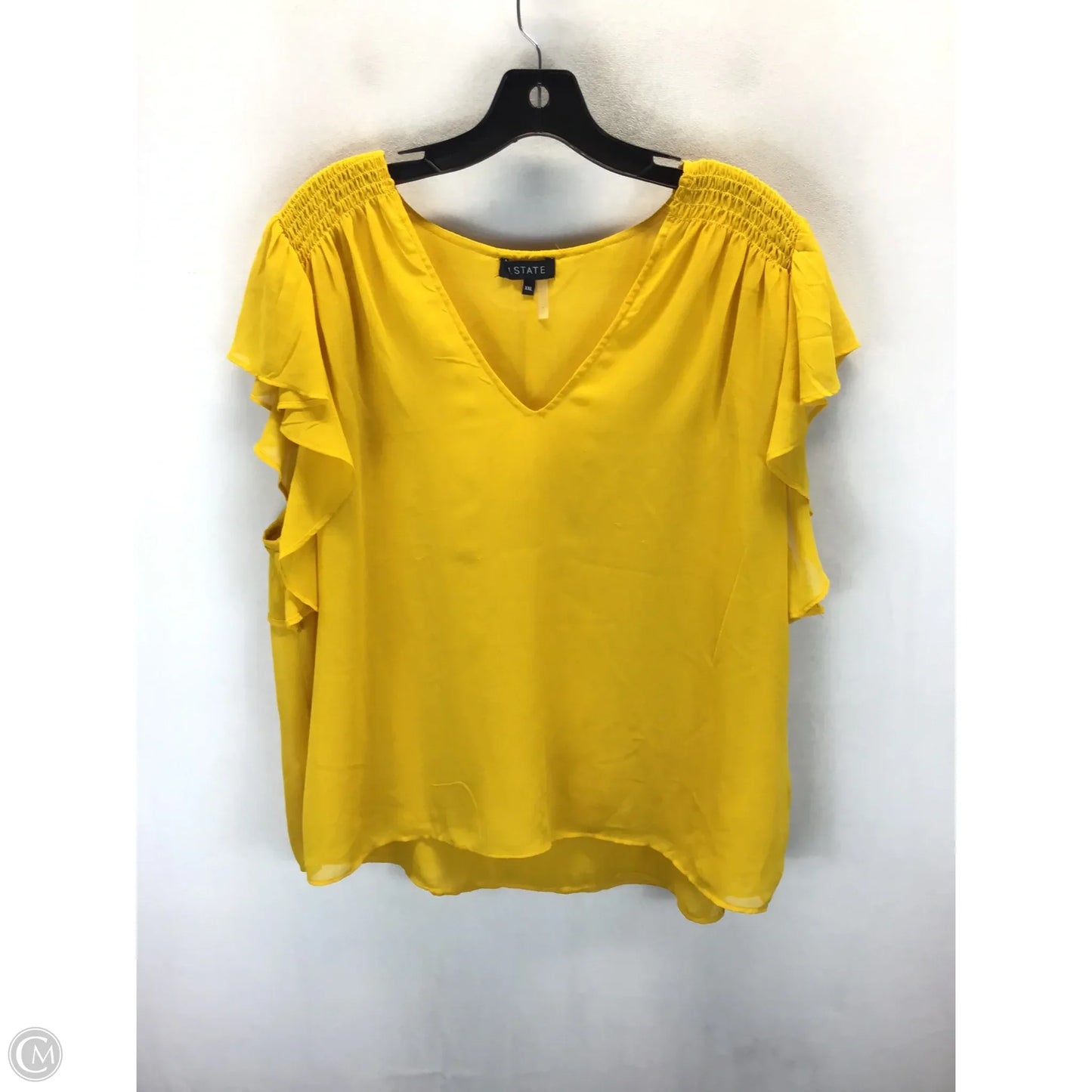 Top Short Sleeve By 1.state In Yellow, Size: Xxl