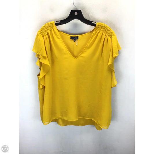 Top Short Sleeve By 1.state In Yellow, Size: Xxl